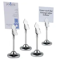 APS Menukaartstandaards | RVS | Met Clip | 4 Stuks | Ø40x105(h)mm