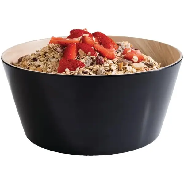 Kom | FRIDA | Melamine | Zwart | 45cl | Per Stuk | Ø150x55(h)mm