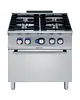 Electrolux Fornuis + Oven | e-XP 700 | Gas | 4 Branders (4x 5.5kW) + 2/1 GN Oven (6kW) | Waakvlam | 800x730x850/900(h)mm 
