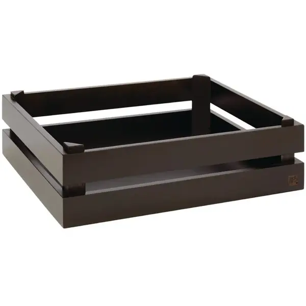 Serveerkrat | SUPERBOX | Hout | Zwart | Stapelbaar | 350x290x105(h)mm