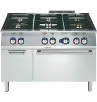 Electrolux Fornuis + Oven | e-XP 700 | Gas | 6 Branders (6x 5.5kW) + 2/1 GN Oven (6kW) | Waakvlam | Neutraal Vak | 1200x730x850/900(h)mm