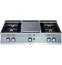 Electrolux Fornuis/Doorkookplaat | e-XP 700 | Gas | 4 Branders (4x 5.5kW) + Plaat (3.8kW) | Waakvlam | 1200x730x250(h)mm