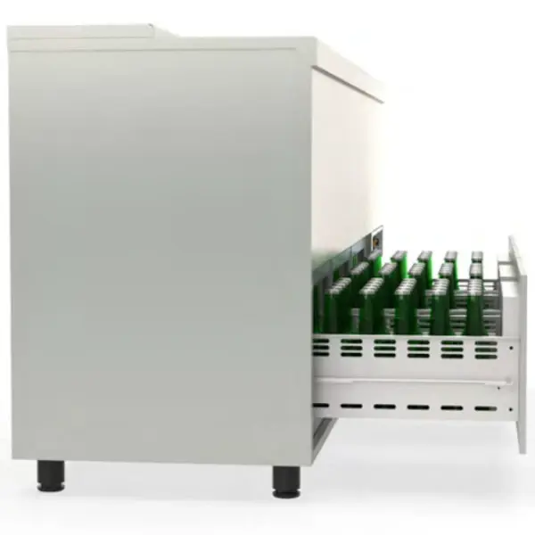 Flessenkoeler | BE | 580L | RVS | +2°C/+8°C | Statisch | 3 Laden + 4 Schuifdeksels | 1990x550x850(h)mm