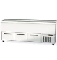 Coreco Flessenkoeler | BE | 580L | RVS | +2°C/+8°C | Statisch | 3 Laden + 4 Schuifdeksels | 1990x550x850(h)mm