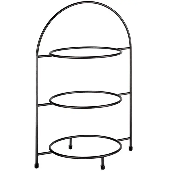 Etagère/Serveerstandaard | Metaal | Zwart | 3-laags | 290x195x430(h)mm
