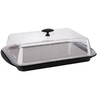 APS Buffetvitrine | Kunststof/RVS | Gekoeld | Incl. Serveerchaal | 2 Koelelementen + Deksel | 430x290x140(h)mm