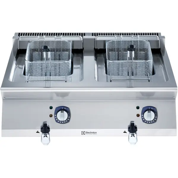 Friteuse | e-XP 700 | Elektrisch | 12+12L | 105°C/185°C | 17.4kW (400V) | Aftapkranen | 800x730x250(h)mm