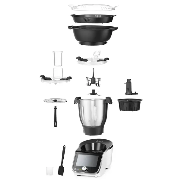 Multifunctionele Foodprocessor/Thermoblender | HENDICHEF | 4.5L | 37°C/130°C | 20 Bereidingsfuncties | Touchscreen + App | 1.4kW (230V) | Extra Accesoires | 210x380x320(h)mm