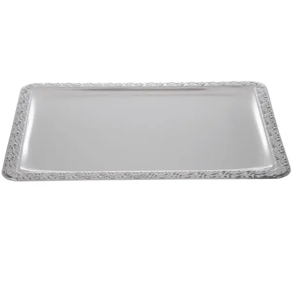 Vitrineplateau | RVS | Decoratieve Rand | 500x360mm