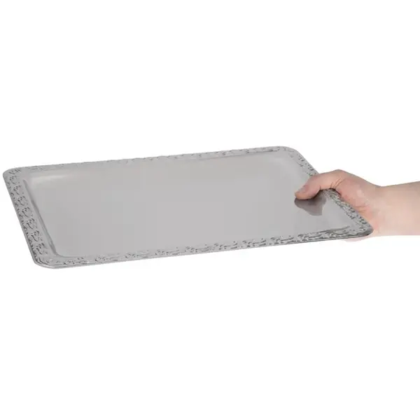 Vitrineplateau | RVS | Decoratieve Rand | 500x360mm