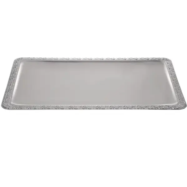 Vitrineplateau | RVS | 1/1 GN | Decoratieve Rand | 530x325mm