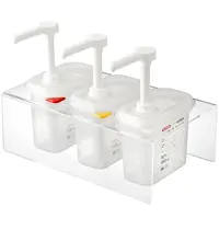 Araven Sausdispenserstation | Kunststof | 3 Dispensers (3x 1.5L) | Transparant | 380x225x195(h)mm