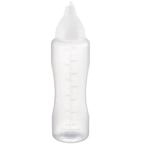 Doseerfles | Kunststof | Transparant | 750ml | Anti-Drup | 251(h)mm