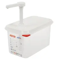 Araven Sausdispenser | Kunststof | 4.3L | Portie 30ml | Transparant | 1/4 GN | 265x162x190(h)mm