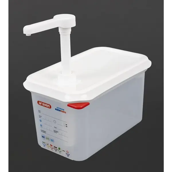 Sausdispenser | Kunststof | 4.3L | Portie 30ml | Transparant | 1/4 GN | 265x162x190(h)mm