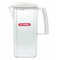Araven Schenkkan | Kunststof | Transparant | 2L | Deksel | 110x260(h)mm