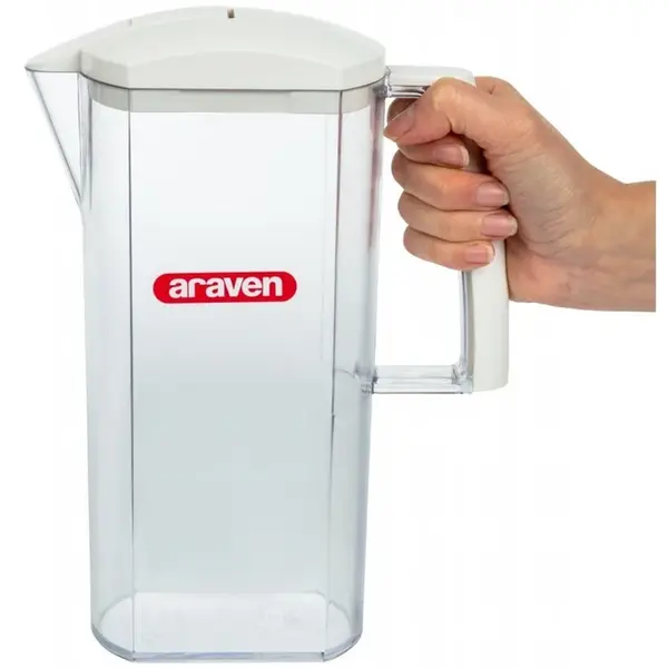 Schenkkan | Kunststof | Transparant | 2L | Deksel | 110x260(h)mm