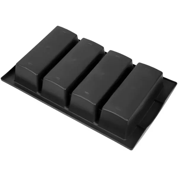 Bestekbak | Kunststof | Zwart | 4-vaks | 1/1 GN | 530x325x100(h)mm