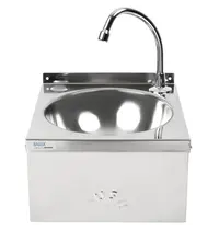 Basix Handwasbak | RVS | Kniebediening (Zelfsluitend) | 300x320x320(h)mm