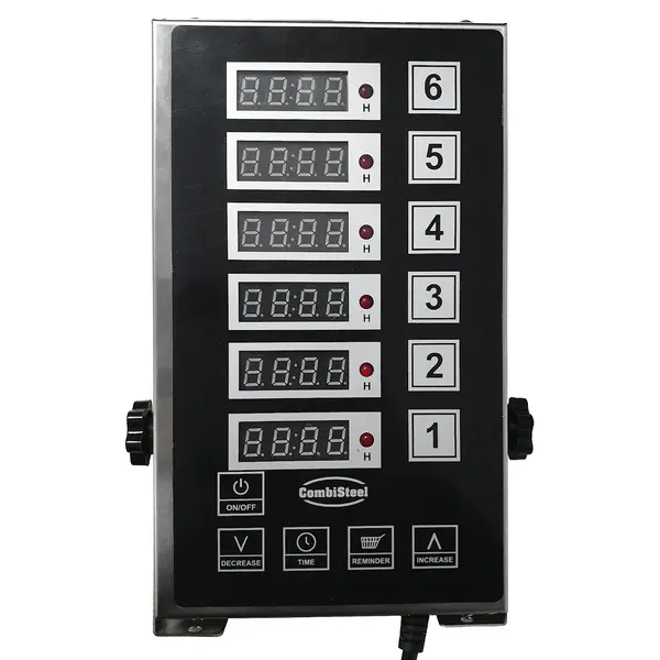 Digitale Keukentimer | DKT | RVS | 6 Timers | 130x240x36(h)mm
