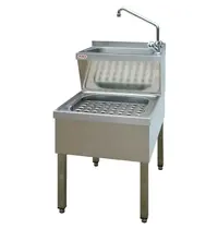 Basix Handwastafel | RVS | Wasbak + Uitstortbak | Mengkraan | 500x600x890(h)mm