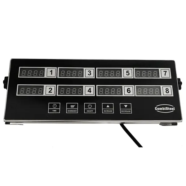 Digitale Keukentimer | DKT | RVS | 8 Timers | 300x112x36(h)mm