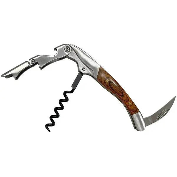 Kelnersmes | RVS/Hout | Flesopener | 30x16x120(h)mm