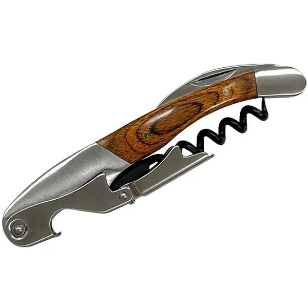 Kelnersmes | RVS/Hout | Flesopener | 120x30x16(h)mm