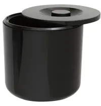 Beaumont IJsblokjesemmer | 4.5L | Kunststof | Zwart | Dubbelwandig | Incl. Deksel | Ø190x197(h)mm