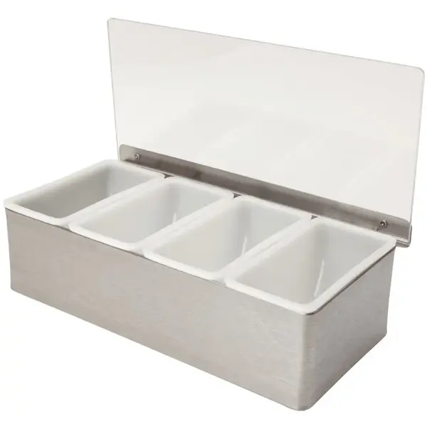 Garneerunit | RVS | 4x 0.57L | 310x151x92(h)mm