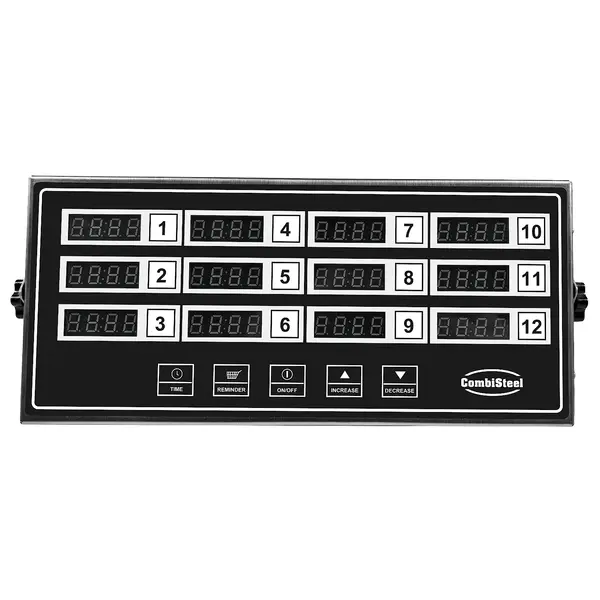 Digitale Keukentimer | DKT | RVS | 12 Timers | 300x135x36(h)mm