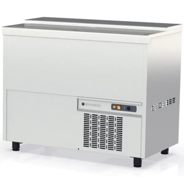 Flessenkoeler | BE | 270L | RVS | +2°C/+8°C | Statisch | 2 Schuifdeksels | 1010x550x850(h)mm