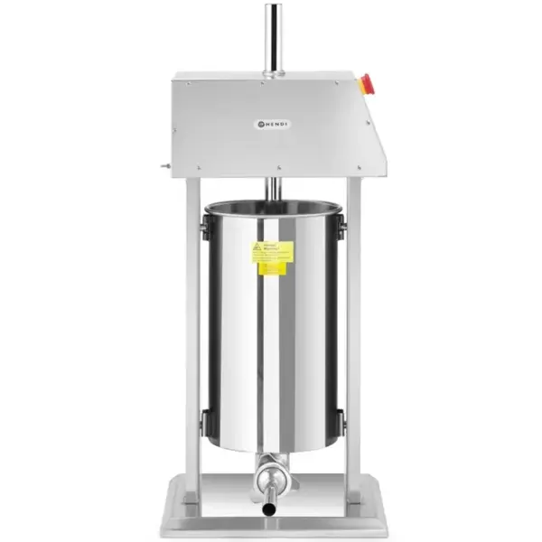 Worstenvuller | RVS | 15L | Incl. 4 Trechters (Ø16/22/32/38mm) | 0.06kW (230V) | 450x350x750(h)mm