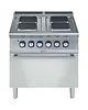 Electrolux Fornuis + Oven | e-XP 700 | Elektrisch | 4 Kookpunten (230x230) + 2/1 GN Oven | 16.4kW (400V) | 800x730x850/900(h)mm 