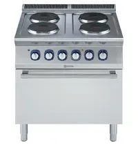 Electrolux Fornuis + Oven | e-XP 700 | Elektrisch | 4 Kookpunten (Ø230) + 2/1 GN Oven | 16.4kW (230V-3F) | 800x730x850/900(h)mm