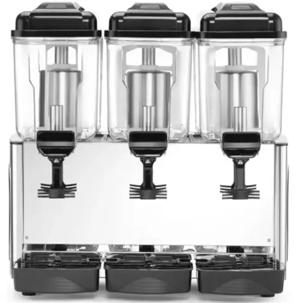 Gekoelde Drankendispenser | Zwart | 3x 12L | +2°C/+8°C | 630x445x655(h)mm