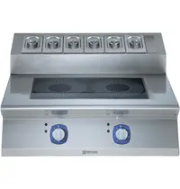 Electrolux Inductiefornuis | e-XP 700 | 2 Kookpunten (Ø280) | Boven 6x 1/9 GN | 10kW (400V) | 800x730x250(h)mm