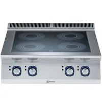 Electrolux Inductiefornuis | e-XP 700 | 4 Kookpunten (Ø280) | 20kW (400V) | 800x730x250(h)mm