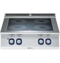 Electrolux Glaskeramisch Fornuis | e-XP 700 | 4 Kookpunten (Ø230) | 8.8kW (400V) | 800x730x250(h)mm