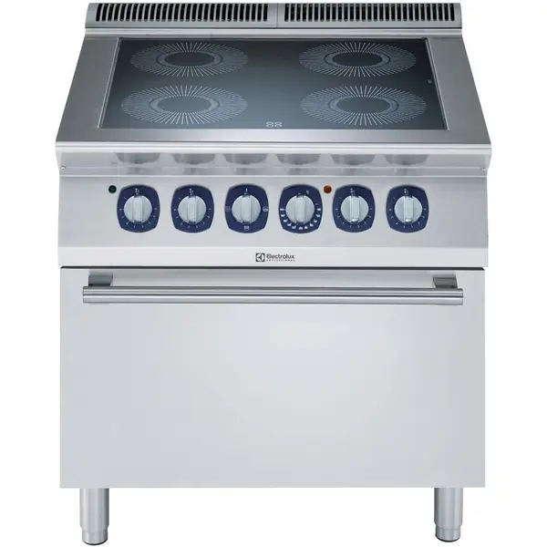Glaskeramisch Fornuis + Oven | e-XP 700 | 4 Kookpunten (Ø230) + 2/1 GN Oven | 14.8kW (400V) | 800x730x850/900(h)mm
