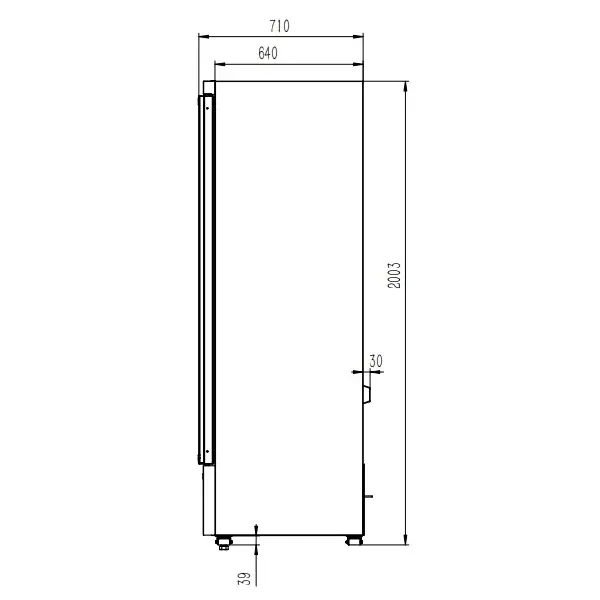 Koelkast | JDE | 1530L | Wit | 0°C/+10°C | Geforceerd | Draaideuren | Wielen (Geremd) | 1880x710x2003(h)mm