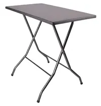 Attends Inklapbare Statafel | SEVELIT PIZARRA | Hout/Staal | Antraciet Blad | Zwart Frame | In-/Outdoor | Ø1150x700x1100(h)mm