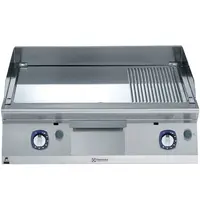 Electrolux Bak-/Grillplaat | e-XP 700 | Gas | Glad/Gegroefd Oppervlak 730x540 (Verchroomd) | 100°C/280°C | 14kW | Piëzo Ontsteking | 800x730x250(h)mm
