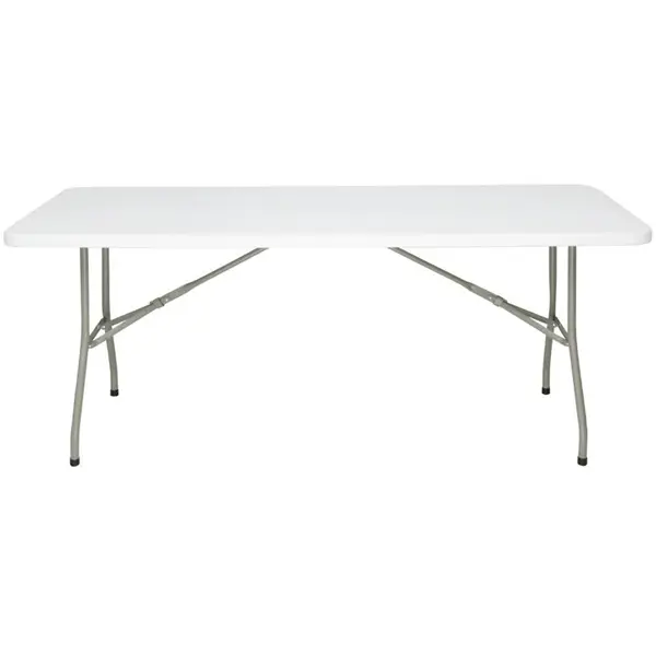 Inklapbare Buffettafel | Kunststof/Staal | Wit Blad | Grijs Frame | In-/Outdoor | 1821x751x738(h)mm