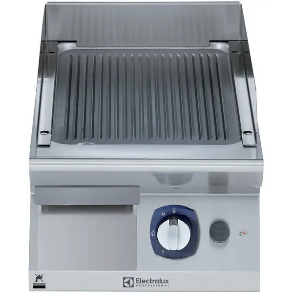 Bak-/Grillplaat | e-XP 700 | Gas | Gegroefd Oppervlak 330x540 (Verchroomd) | 100°C/280°C | 7kW | Waakvlam/Piëzo | 400x730x250(h)mm