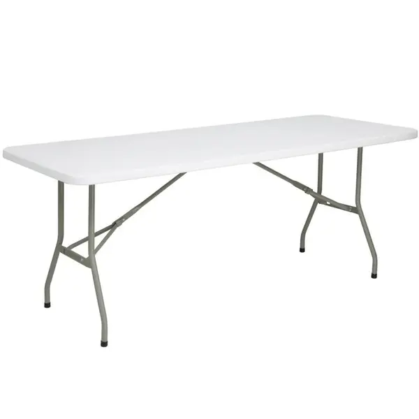 Inklapbare Buffettafel | Kunststof/Staal | Wit Blad | Grijs Frame | In-/Outdoor | 1821x751x738(h)mm