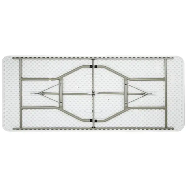 Inklapbare Buffettafel | Kunststof/Staal | Wit Blad | Grijs Frame | In-/Outdoor | 1821x751x738(h)mm