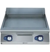 Electrolux Bak-/Grillplaat | e-XP 700 | Gas | Glad Oppervlak 730x540 (Verchroomd) | 100°C/280°C | 14kW | Piëzo Ontsteking | 800x730x250(h)mm