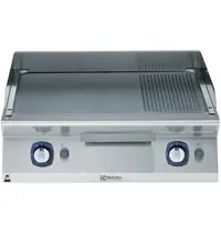 Electrolux Bak-/Grillplaat | e-XP 700 | Gas | Glad/Gegroefd Oppervlak 730x540 (Verchroomd) | 100°C/280°C | 14kW | Piëzo Ontsteking | 800x730x250(h)mm