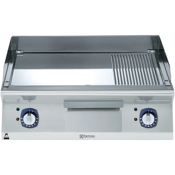 Bak-/Grillplaat | e-XP 700 | Elektrisch | Glad/Gegroefd Oppervlak 730x540 (Verchroomd) | 120°C/280°C | 7.8kW (230V-3F) | 800x730x250(h)mm